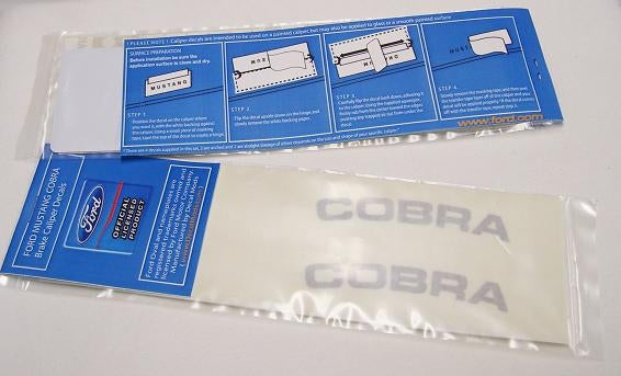 Brake Caliper Decals - Cobra Text for 79-13 Mustangs