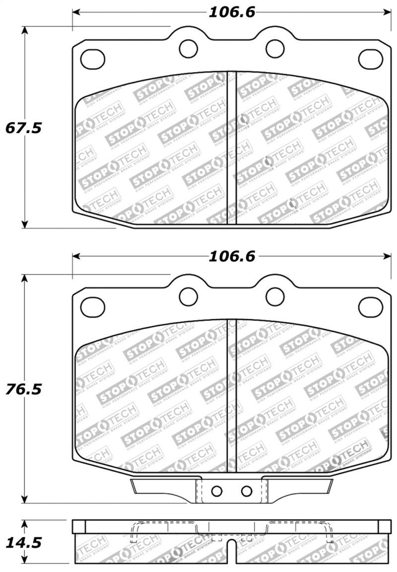 StopTech Performance 89-95 Mazda RX7 Front Brake Pads  StangMods LLC