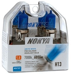 Nokya Arctic White Stage 1 H13 Headlight Bulbs for 05-13 Mustang