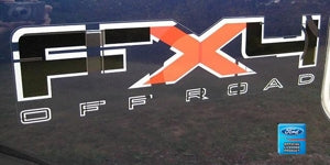 FX4 Off Road Black/Red Vinyl Decal (sold in pairs)