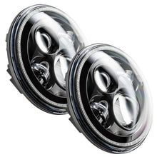 Load image into Gallery viewer, Oracle 7in High Powered LED Headlights - Black Bezel - Red