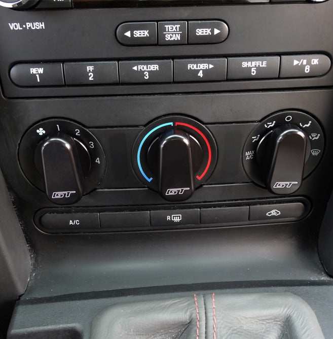 UPR Slimline Billet AC Knobs Black w/GT Engraving 10030706