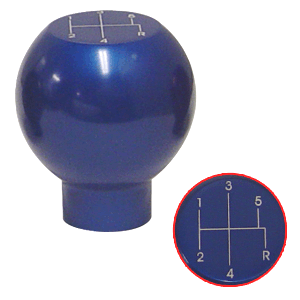 UPR Mustang Blue Billet Flat Top w/5 Speed Pattern Shift Knob (79-04) 1008-1-06