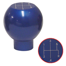 Load image into Gallery viewer, UPR Mustang Blue Billet Flat Top w/5 Speed Pattern Shift Knob (79-04) 1008-1-06