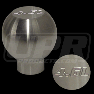 UPR Mustang Satin Billet Flat Top w/4.6L Logo Shift Knob (79-04) 1008-1-08