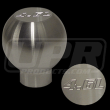 Load image into Gallery viewer, UPR Mustang Satin Billet Flat Top w/4.6L Logo Shift Knob (79-04) 1008-1-08
