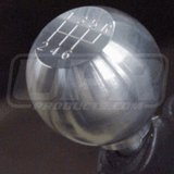 UPR Large Satin Billet Flat Top w-6 Speed Pattern Shift Knob (79-04)