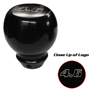 UPR Mustang Black Billet Flared Shift Knob w/4.6L logo (79-04) 1008-2-26