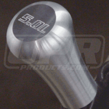 Load image into Gallery viewer, UPR Mustang Tall Satin Billet Shift Knob w/5.0L Logo (79-04) 1008-3-12