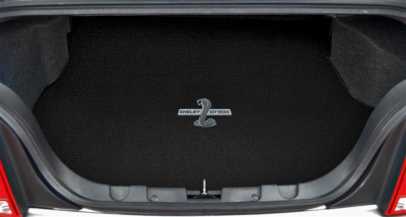 Shelby GT500 Text with Cobra Logo Trunk Mat 2015 Mustang S681751