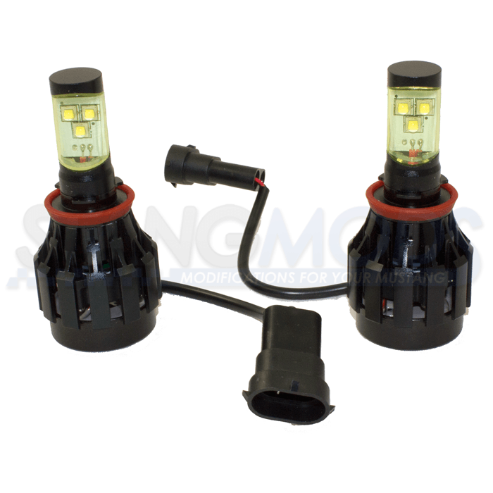 Yellow Mustang LED Foglight Conversion H11 Bulbs