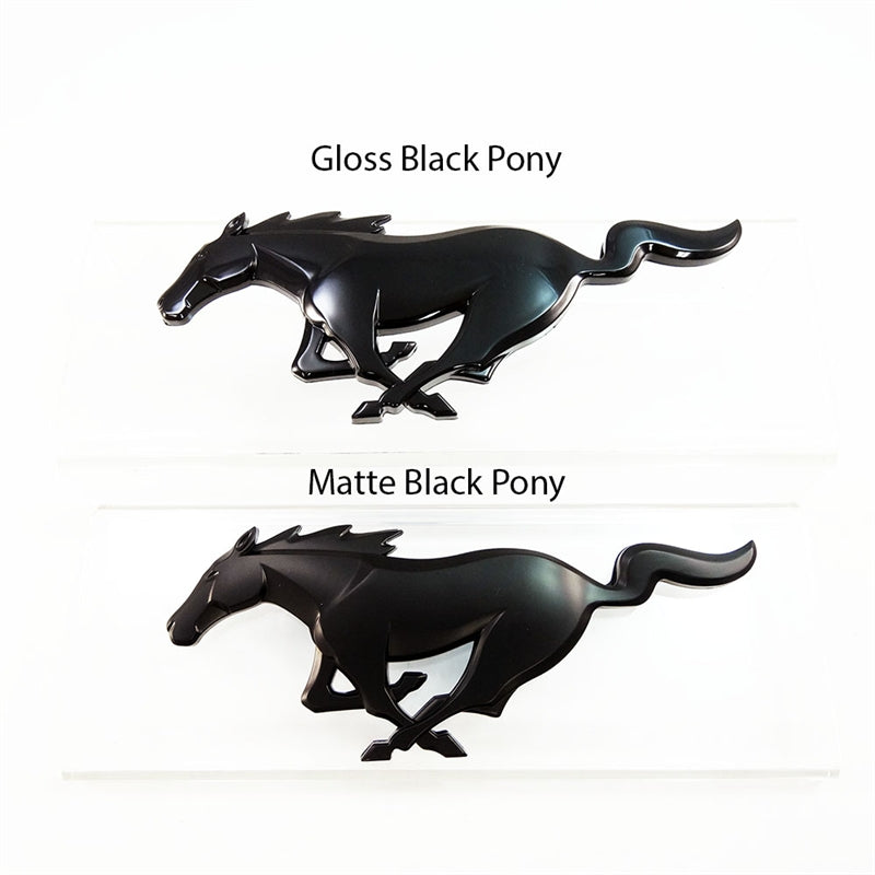 2015 Mustang UPR Front Running Pony Emblem - Gloss Black AMP-85100-81