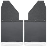 Husky Liners Universal 14in W Black Top Stainless Steel Weight Kick Back Mud Flaps