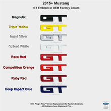 Load image into Gallery viewer, UPR Rear GT Emblem - Color Coded 2015-2017 Mustang FL-EM0005GTB