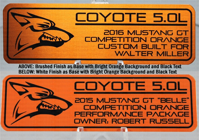Ford Mustang Brushed Aluminum Dash Plaque - Cyclone 3.7 (2010-18)