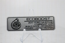 Load image into Gallery viewer, Ford Mustang Aluminum Dash Plaque - Ecoboost 2.3T (2015-18)