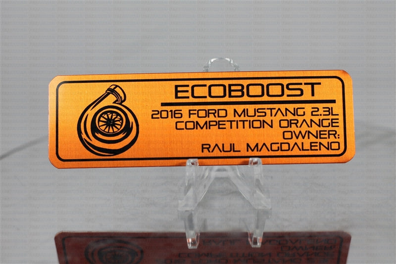 Ford Mustang Aluminum Dash Plaque - Ecoboost 2.3T (2015-18)