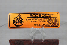 Load image into Gallery viewer, Ford Mustang Aluminum Dash Plaque - Ecoboost 2.3T (2015-18)