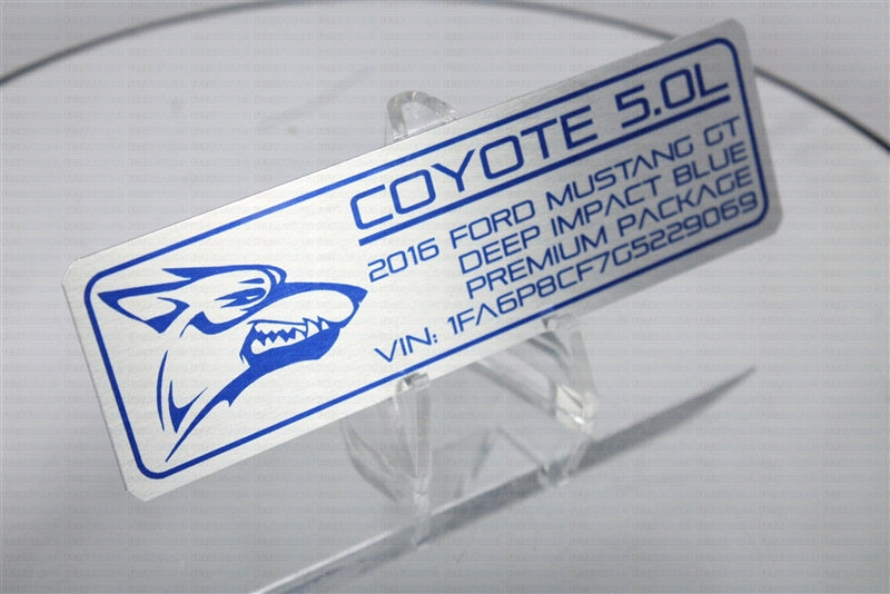 15-23 Ford Mustang Getränkehalter - Einlage mit Coyote Logo