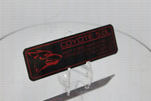 Load image into Gallery viewer, Ford Mustang Aluminum Dash Plaque - Coyote 5.0L (2011-17)