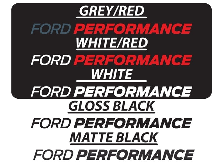 Oracal Matte Black Reverse Cut Truck Banner – Custom Text, Ford Performance Theme