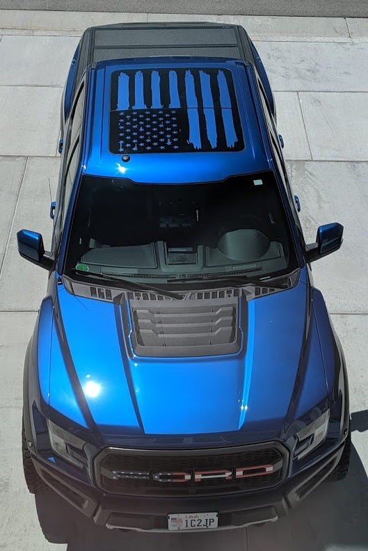 F-150 Ford Raptor Dual Panel Moon Roof Tattered Flag (17-20)