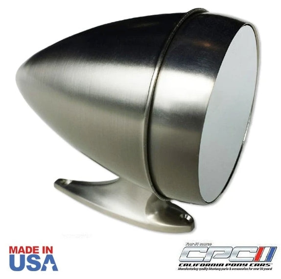 EXT-657-104 CPC Brushed Bullet Mirror, Flat (1965 - 1967