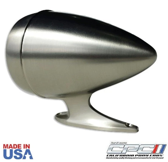 EXT-657-104 CPC Brushed Bullet Mirror, Flat (1965 - 1967