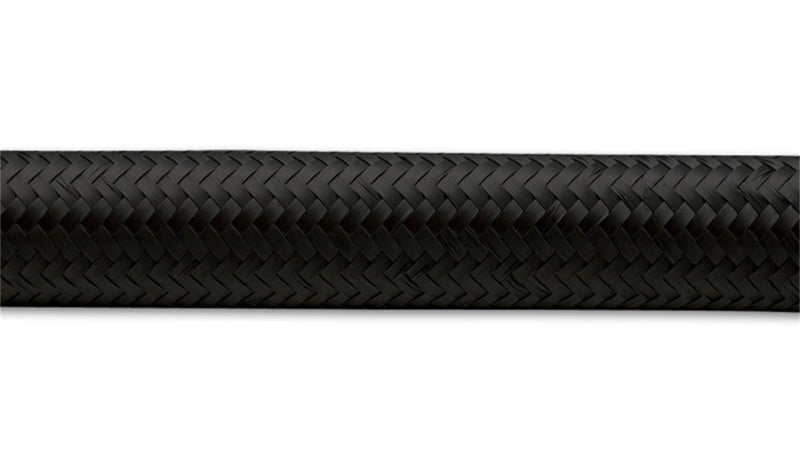 Vibrant -16 AN Black Nylon Braided Flex Hose .89in ID (50 foot roll)
