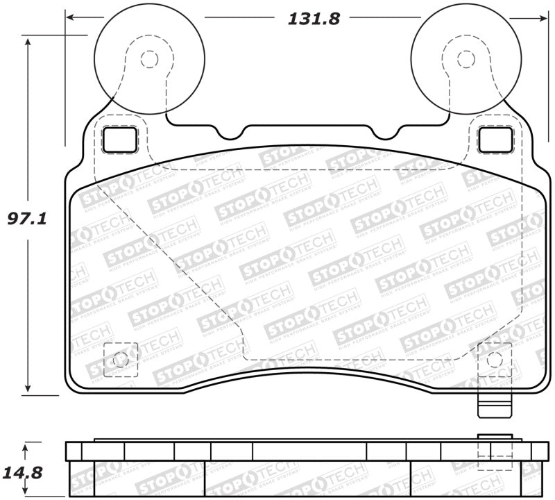 StopTech 10-15 Chevy Camaro SS Street Performance Front Brake Pads