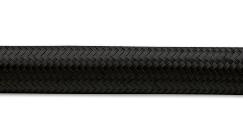 Vibrant -4 AN Black Nylon Braided Flex Hose (5 foot roll)