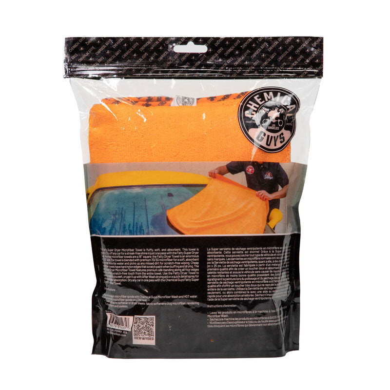 Chemical Guys Fatty Mikrofaser Trockentuch - Super Saugfähig & Kratzfrei 90x60cm
