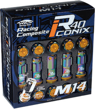Load image into Gallery viewer, Project Kics 14x1.50 R40 Iconix Lock & Lug Nuts - Neo Chrome w/Gold Cap (16+4 Locks)