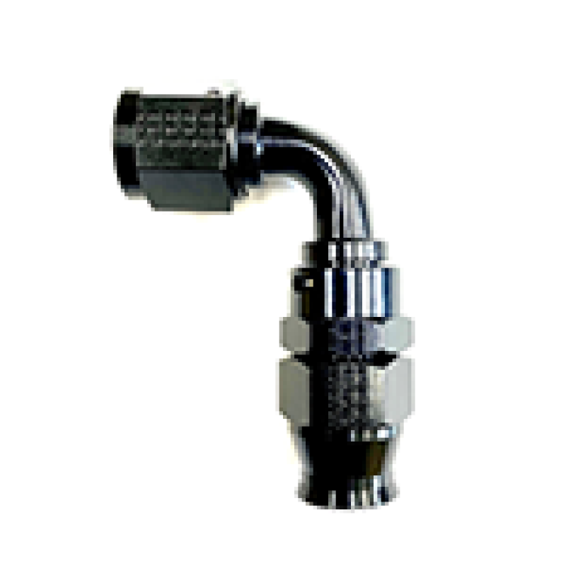 Fragola -10AN x 90 Degree Low Profile Forged Hose End - Black