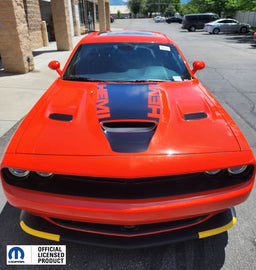 Dodge Challenger Hood Stripe Vinyl Decal Graphics Edge HEMI  –  2019-2023