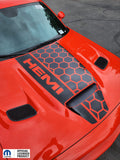 Dodge Challenger Hood Stripe Vinyl Decal Honey Side HEMI  –  2019-2023