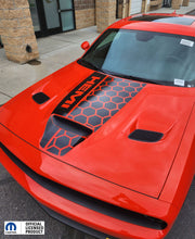 Load image into Gallery viewer, Dodge Challenger Hood Stripe Vinyl Decal Honey Side HEMI  –  2019-2023