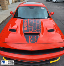 Load image into Gallery viewer, Dodge Challenger Hood Stripe Vinyl Decal Honey Side HEMI  –  2019-2023