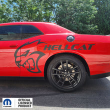 Load image into Gallery viewer, Dodge Challenger Side Hellcat With Hellcat Vinyl Sticker Decal  – PAIR 2019 - 2023