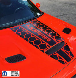 Dodge Challenger Hood Stripe Vinyl Decal Honey Center Mopar  –  2019-2023