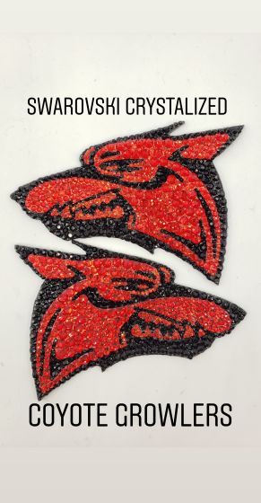 Coyote Growler Fender Badges in Swarovski Crystal