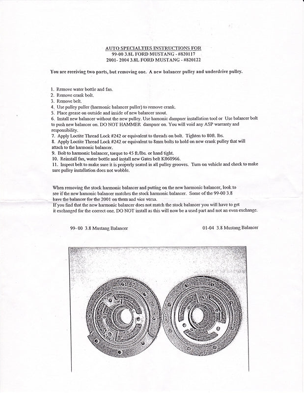 ASP Underdrive Pulleys & Belt Package for 99-00 V6