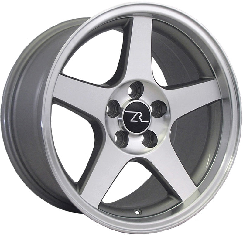 Deep dish Silver Cobra Wheel for 1994 - 2004 Ford Mustangs in 17x9 inch