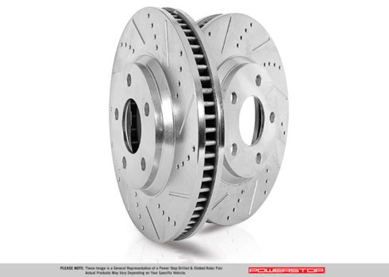 Power Stop 20-21 Chevrolet Corvette Rear Evolution Drilled & Slotted Rotor - Pair