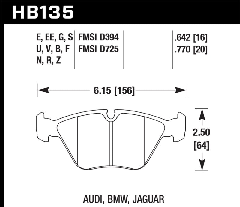 Hawk 91-93 BMW M5/95-02 DTC-70 Race Front Brake Pads