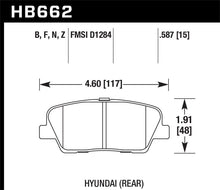 Load image into Gallery viewer, Hawk 10 Hyundai Genesis Coupe (w/o Brembo Breaks) Performance Ceramic Street 15mm Rear Brake Pads