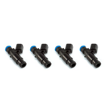 Load image into Gallery viewer, Injector Dynamics 2600-XDS Injectors - 48mm Length - 14mm Top - 14mm Bottom Adapter (Set of 4)