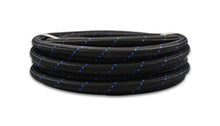 Load image into Gallery viewer, Vibrant -6 AN Two-Tone Black/Blue Nylon Braided Flex Hose (2 foot roll)