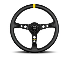 Momo MOD07 Steering Wheel 350 mm -  Black Leather/Black Spokes/1 Stripe