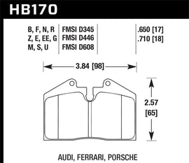 Hawk 89-94 Porsche 911 / 86-94 944 / 93 & 95 968 Front & Rear DTC-70 Race Brake Pads